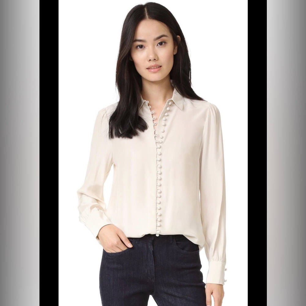 Frame Victorian Button Up Blouse